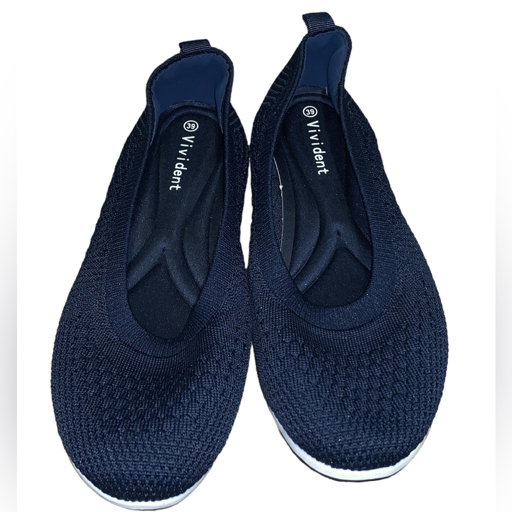 Women's Ballet Flats Shoes Round Toe Slip On Knit Casual size 8.5